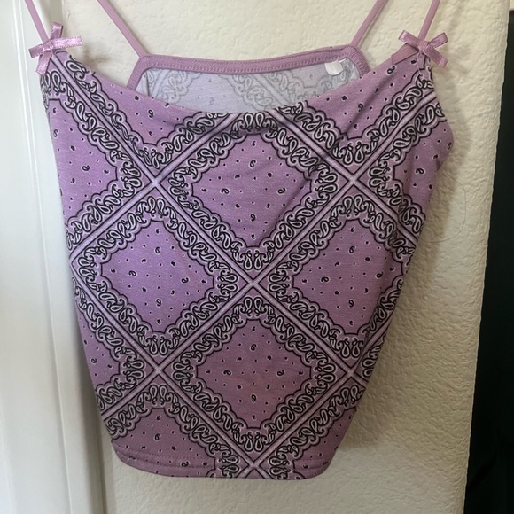 PACSUN purple bandana bow tank - Picture 3 of 3
